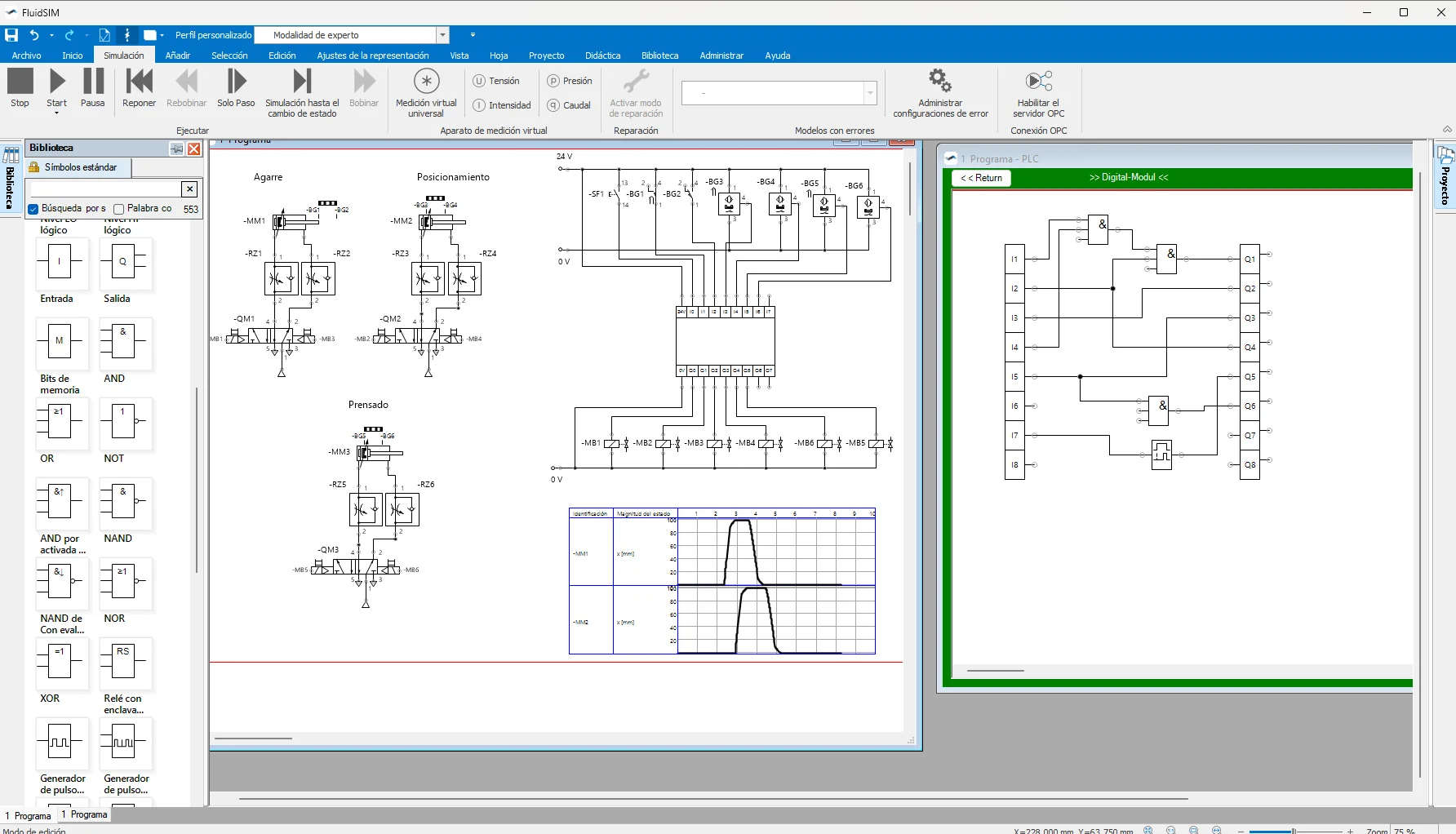 Capacitación en Automatización: Circuito Electroneumático Controlado con PLC