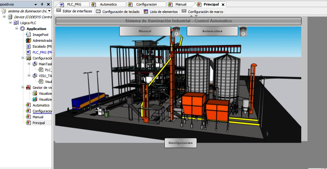 Capacitación en Automatización: Control de Iluminación de Planta Industrial - adicional