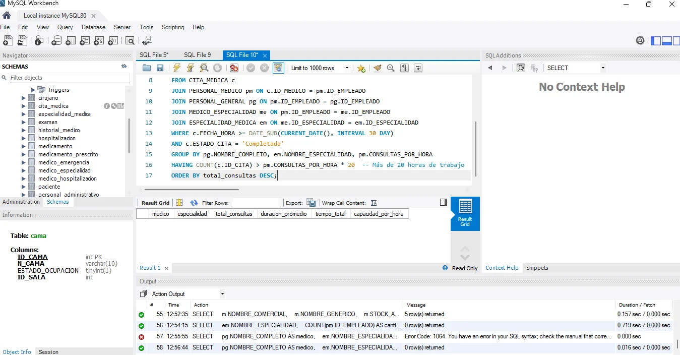 Capacitación en Programación: Creación de Base de Datos para Gestión Hospitalaria - adicional