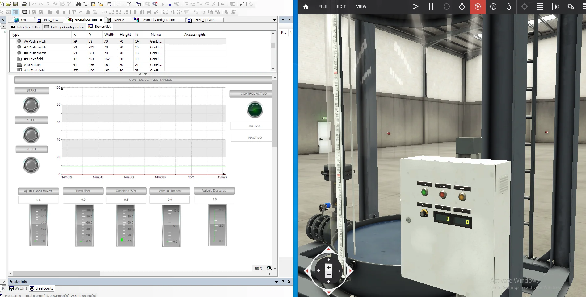 Capacitación en Automatización: Control de Nivel de Estanque con Integración OPC