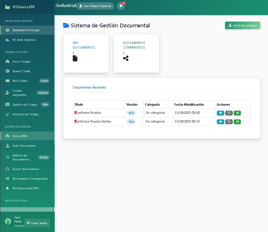 Plataforma Web de Administración de Documentos (DMS) para Gestión Industrial Eficiente - adicional