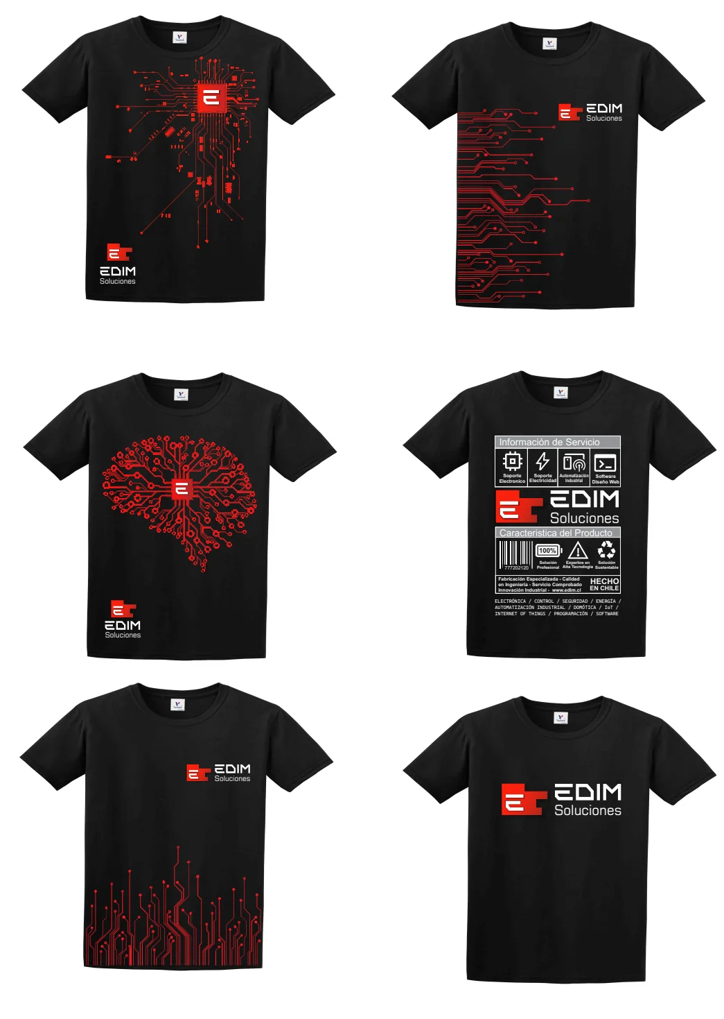 Desarrollo de Mockups Corporativos para EDIM (Poleras, Toldos y Material Promocional)