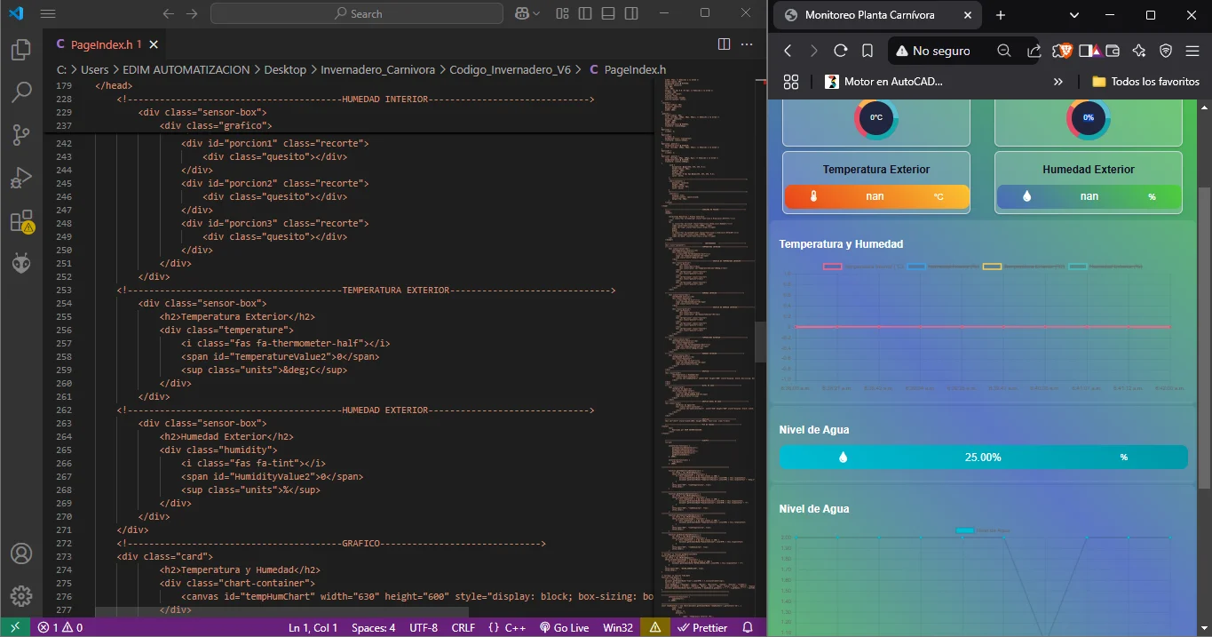Capacitación en Automatización: Sistema de Monitoreo para Planta Carnívora con IoT